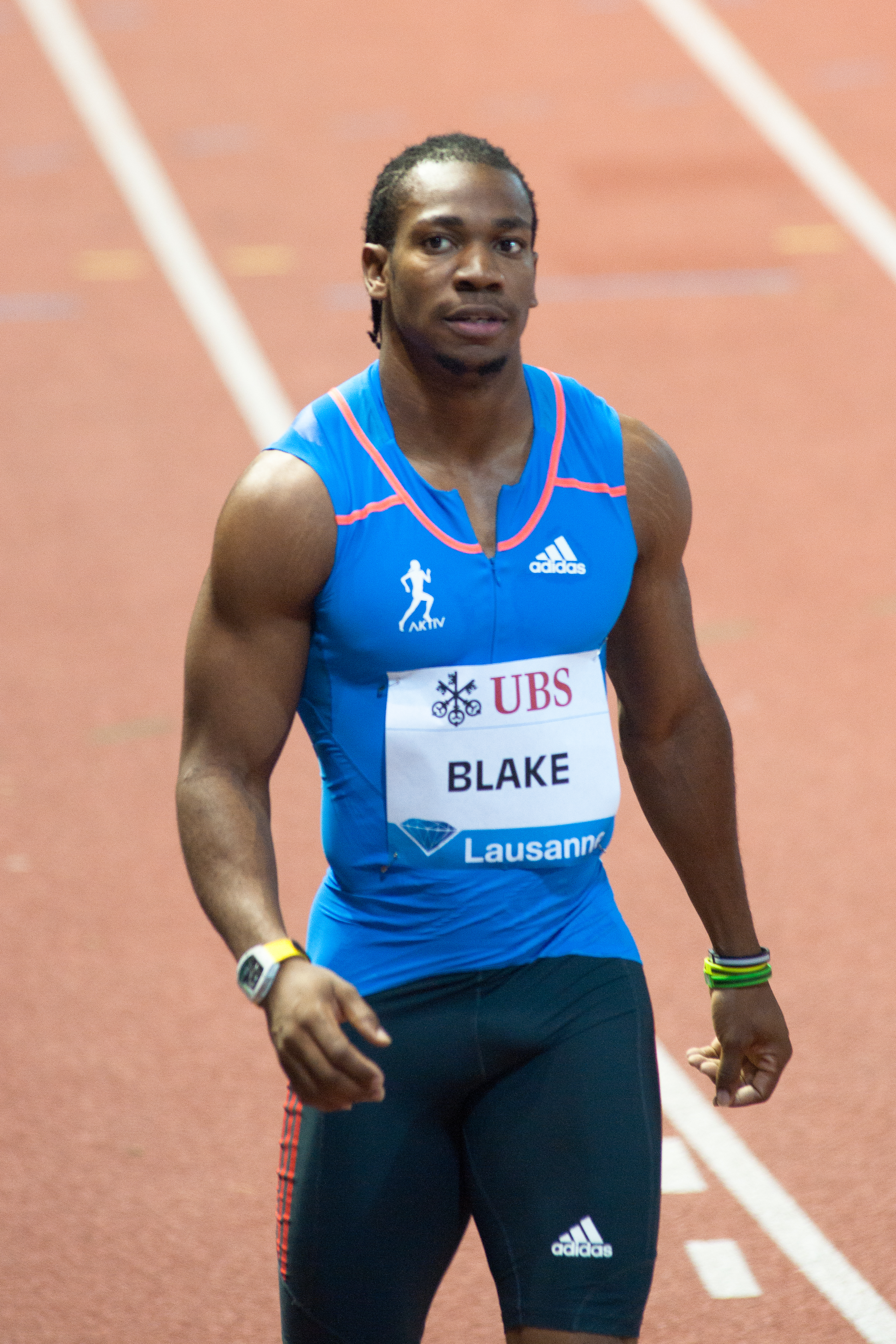 Yohan Blake sprinter with lots of muscle